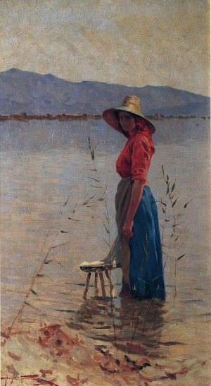 A woman by the river